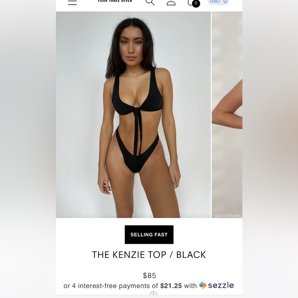 437 black bikini